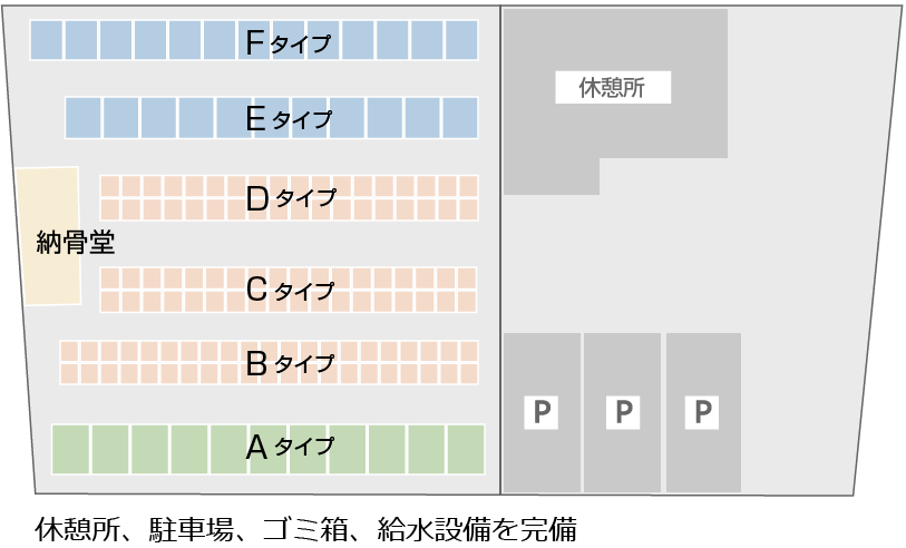 ペット霊園どうぶつ祈りの里：区画図